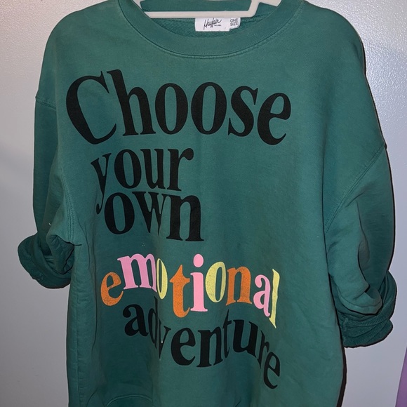 MAYFAIR GROUP *HARD TO FIND* GREEN “CHOOSE YOUR OWN EMOTIONAL JOURNEY” crew neck - Picture 3 of 14